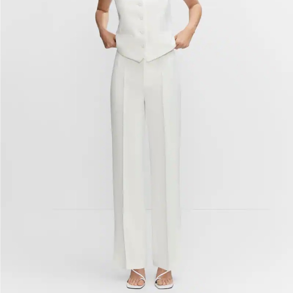 Mango High Waist Palazzo Pants